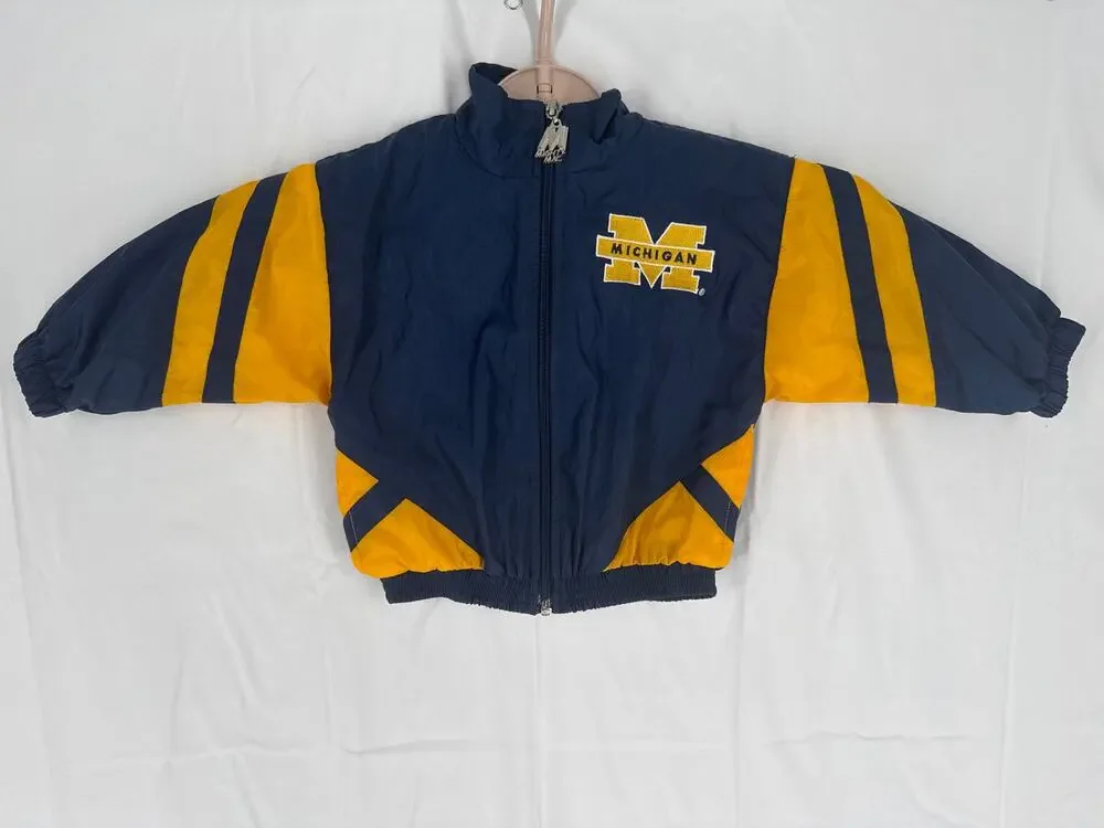 Mighty-mac sports Michigan dark blue and yellow bomber jacket baby size 18m